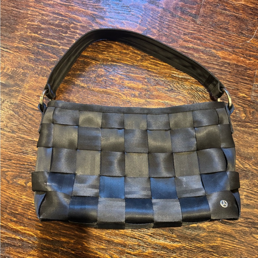 Rare Black seatbelt Shoulder Bag